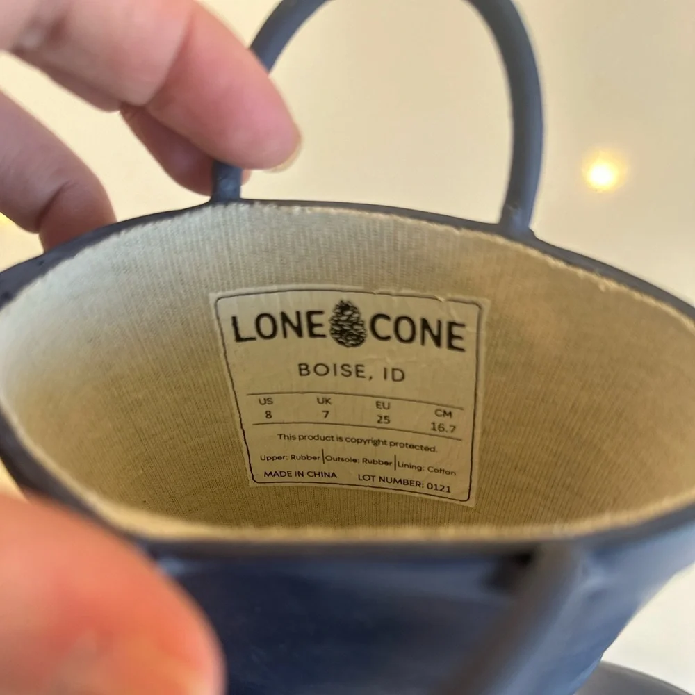 Lone Cone kids  Navy Blue Rain Boots
